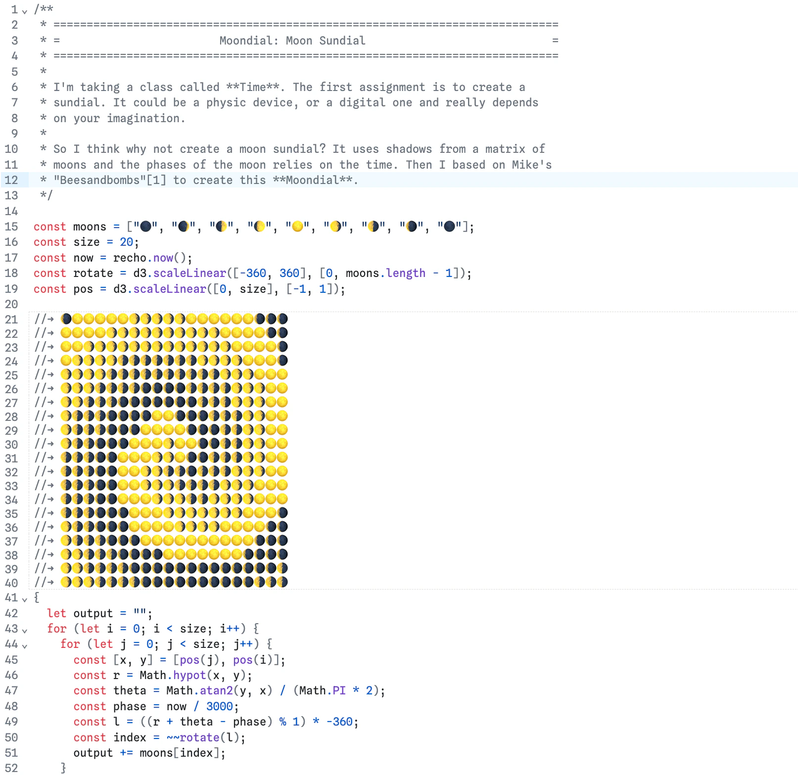 Moondial: Moon Dial