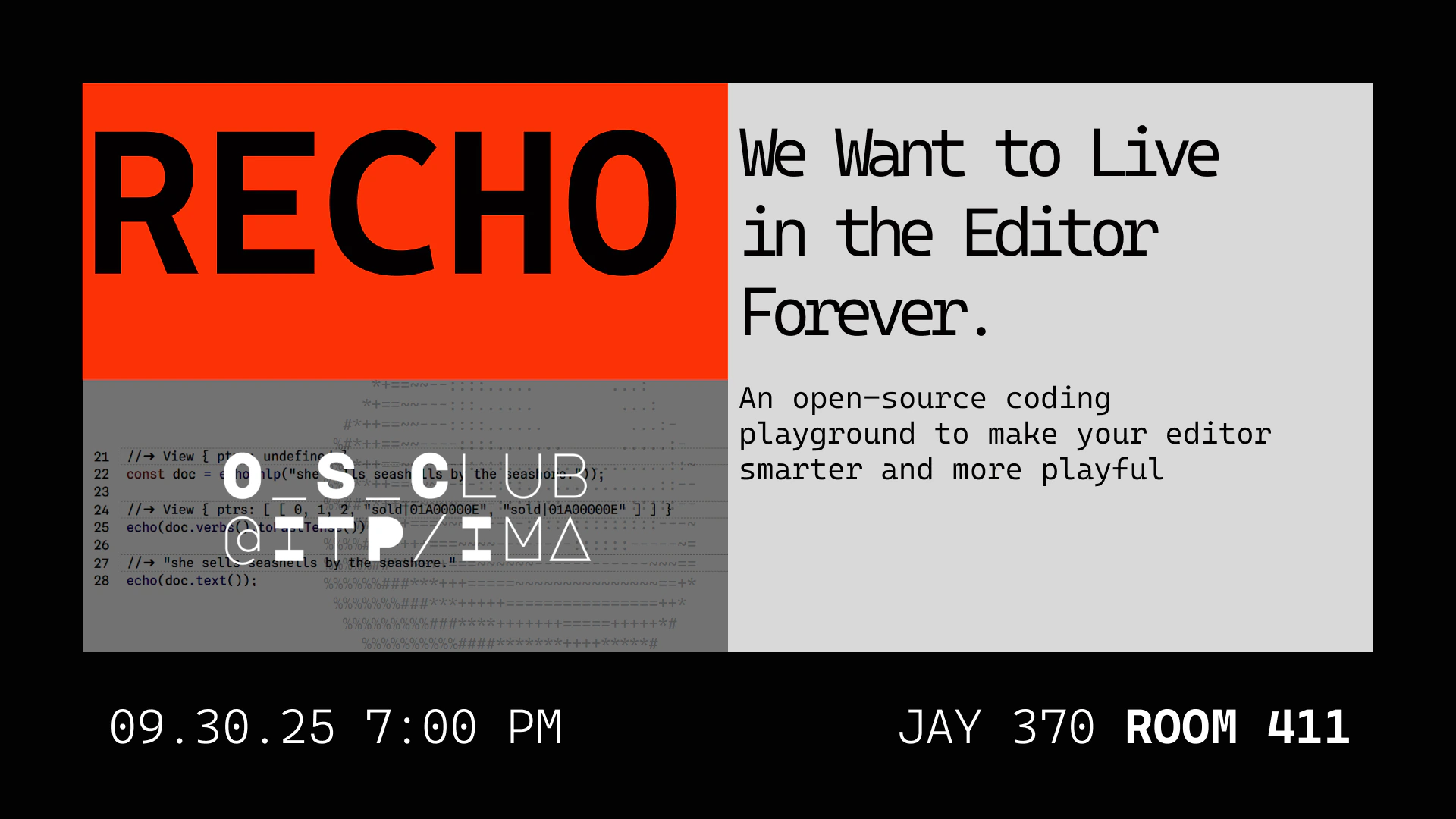 Poster of Recho Workshop