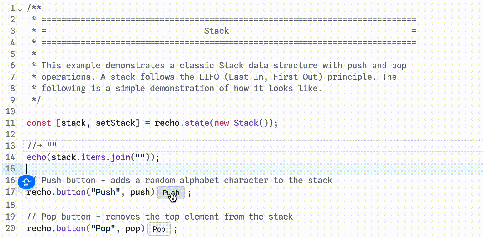 Visualize Stack